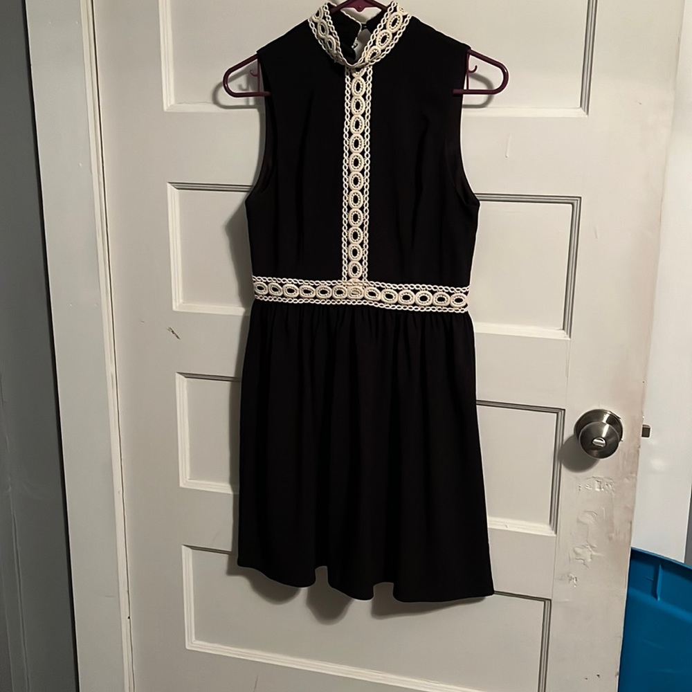 Altered state black high neck dress